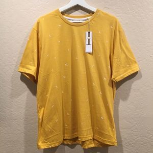 Denim & Flower Flying Birds Shirt NWT